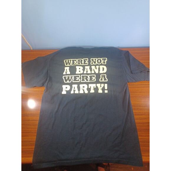 Flaming Longhorn Skull Borderline T-Shirt Western Rodeo Band Party Red Black - Picture 5 of 7